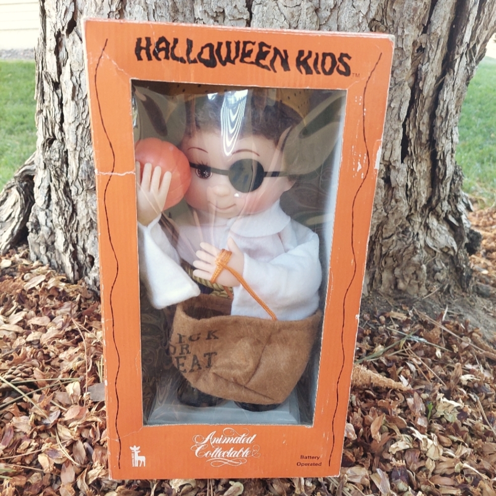 Halloween Kids Pirate Motionette Vintage Decoration in Box, 1994 Santa's Best